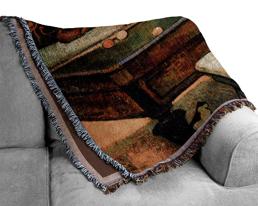 Gauguin Madame Ginoux In Cafe Woven Blanket