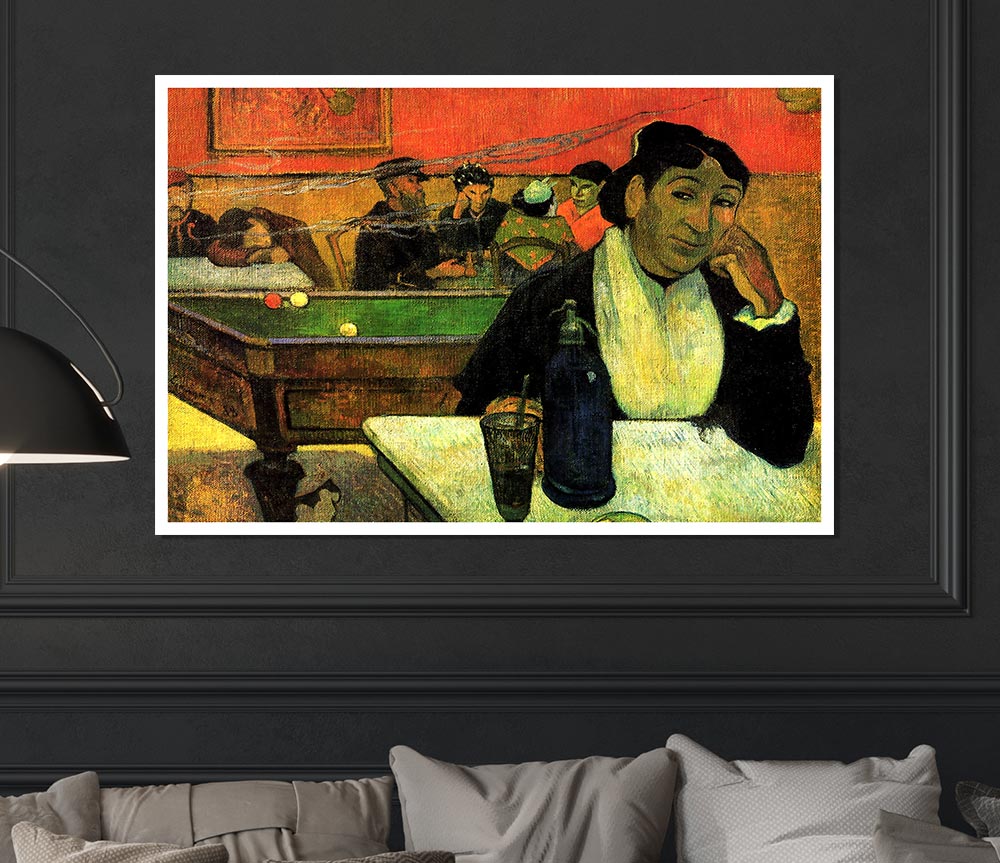 Gauguin Madame Ginoux In Cafe Print Poster Wall Art