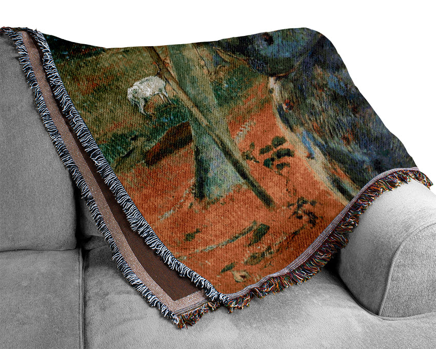 Gauguin Mango Fruit Woven Blanket