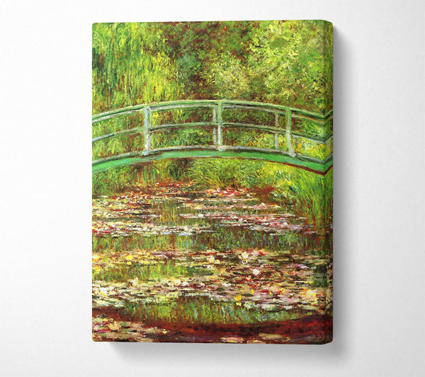 Picture of Monet Bridge Over The Sea Rose Pond Canvas Print Wall Art