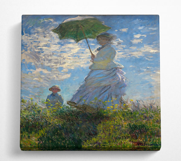 A Square Canvas Print Showing Monet Madame Monet And Her Son Square Wall Art