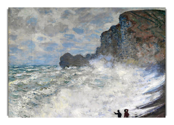 Monet Raues Wetter bei Etretat