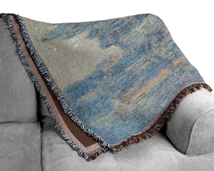 Monet The Portal Of Rouen Cathedral In Morning Light Woven Blanket