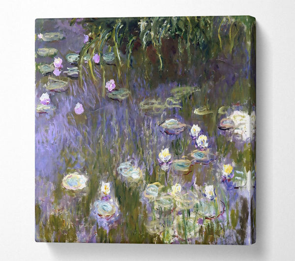 Picture of Monet Water Lilies Square Canvas Wall Art