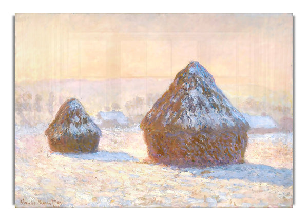 Monet Wheatstacks, Schneeeffekt am Morgen