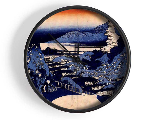 Hokusai Mount Haruna Clock - Wallart-Direct UK