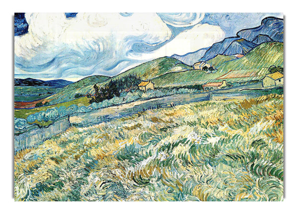 Berglandschaft hinter dem Hospital Saint Paul von Van Gogh