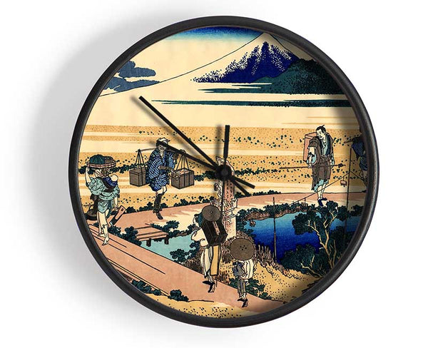 Hokusai Nakahara In The Sagami Province Clock - Wallart-Direct UK