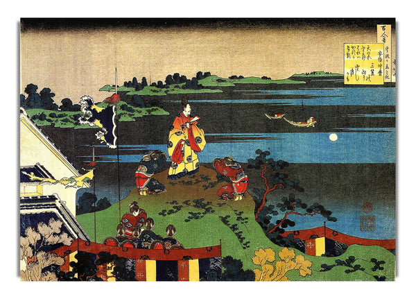 Nakamaro betrachtet den Mond von Hokusai