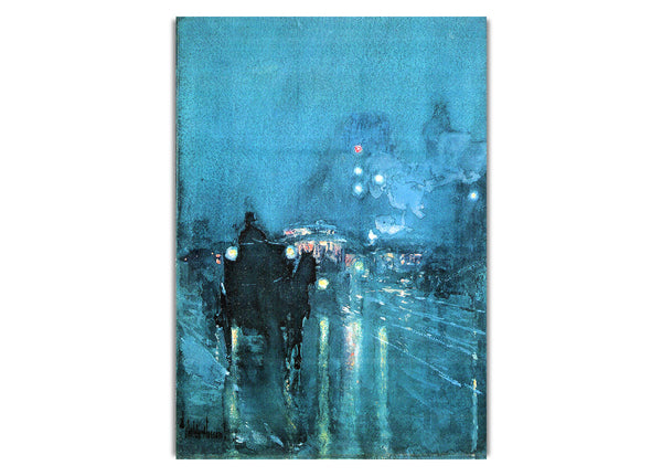 Nocturne, Bahnübergang, Chicago von Hassam