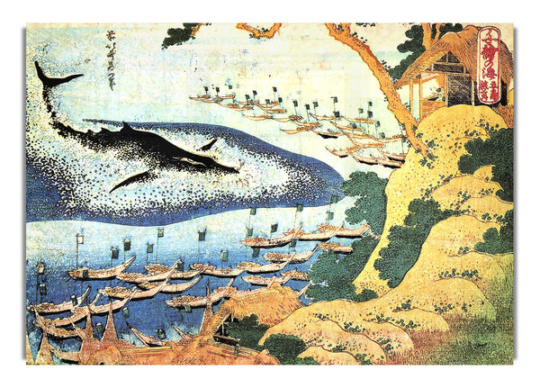Ozeanlandschaft und Wal von Hokusai