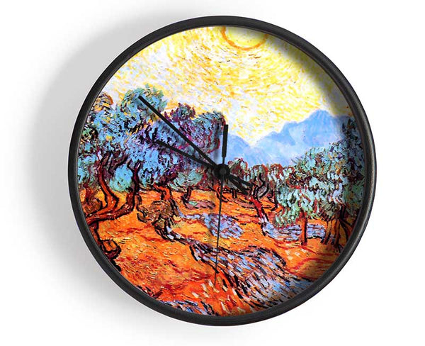 Van Gogh Olive Grove 1 Clock - Wallart-Direct UK