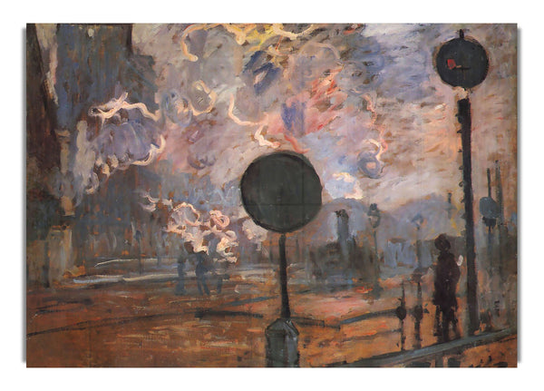 Vor dem Bahnhof Saint Lazare, Das Signal von Monet