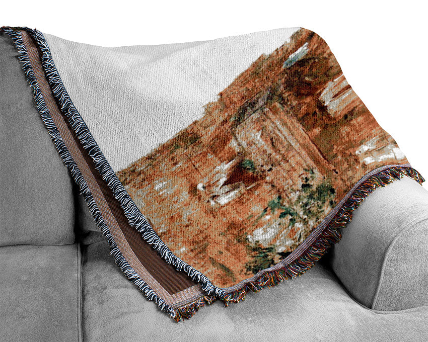 Hassam Parisian Street Scene 2 Woven Blanket