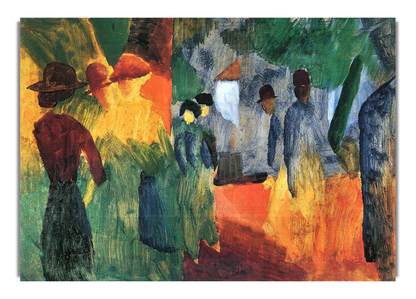 Menschen im Park von August Macke