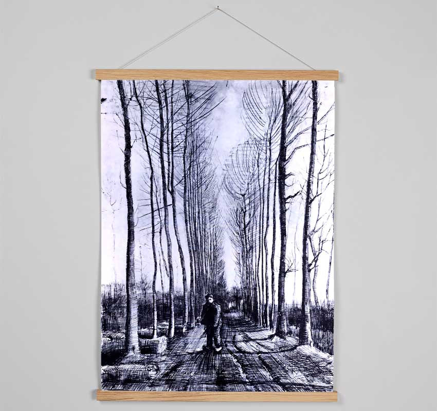 Van Gogh Poplar Avenue Hanging Poster - Wallart-Direct UK