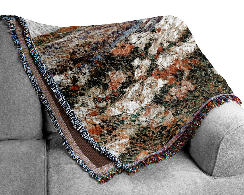 Hassam Poppies On The Isles Of Shoals Woven Blanket