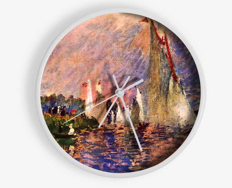 Renoir Regatta In Argenteui Clock - Wallart-Direct UK