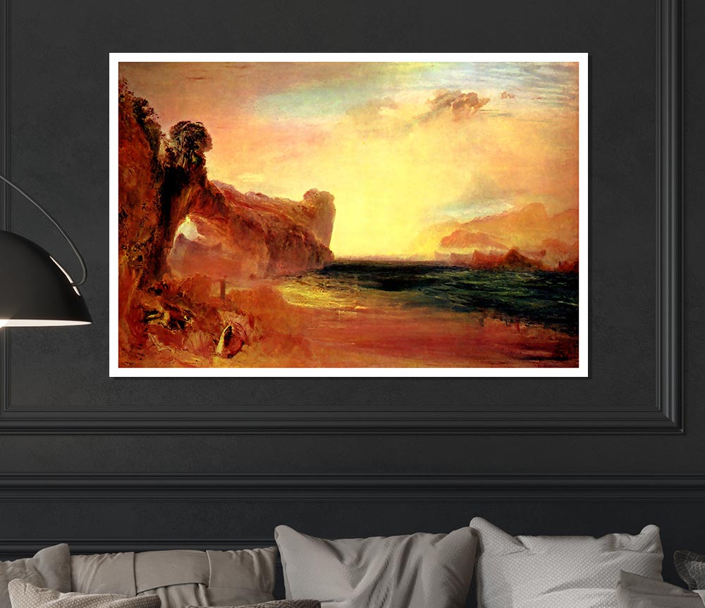 Joseph Mallord Turner Rocky Bay With Figures Print Poster Wall Art