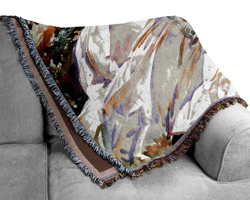 John Singer Sargent Simplon Pass The Tease Woven Blanket