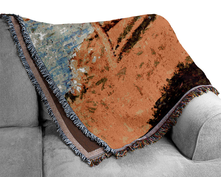 Seurat Seated Figure Woven Blanket