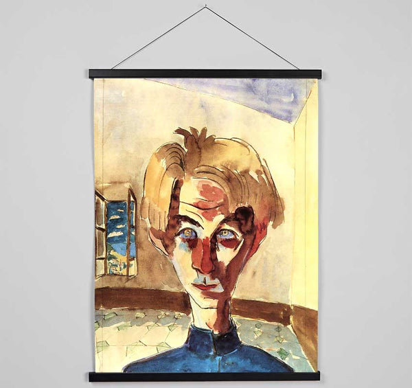 Walter Gramatte Self Portrait In A Room Hanging Poster - Wallart-Direct UK