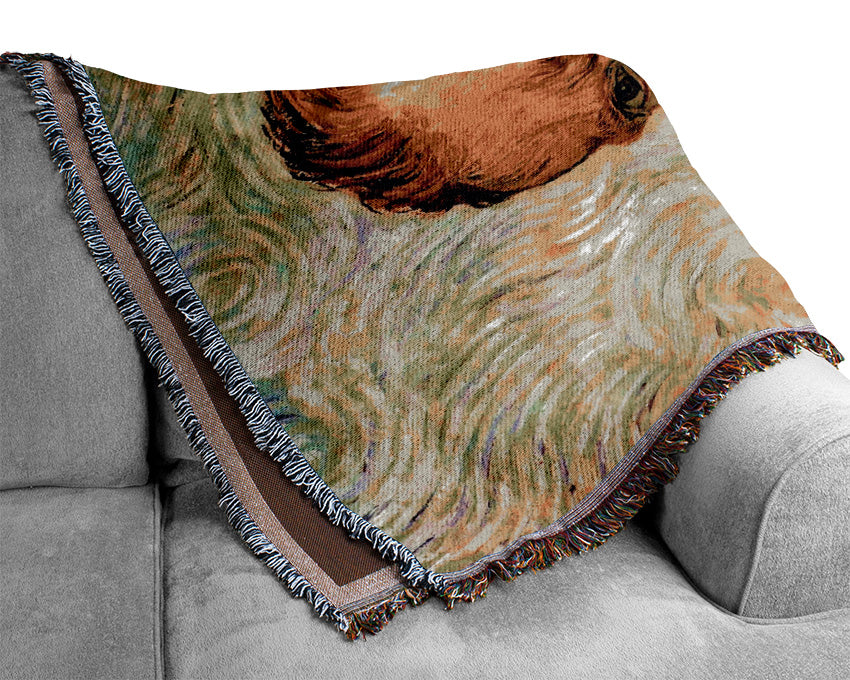 Van Gogh Self Portrait 2 Woven Blanket