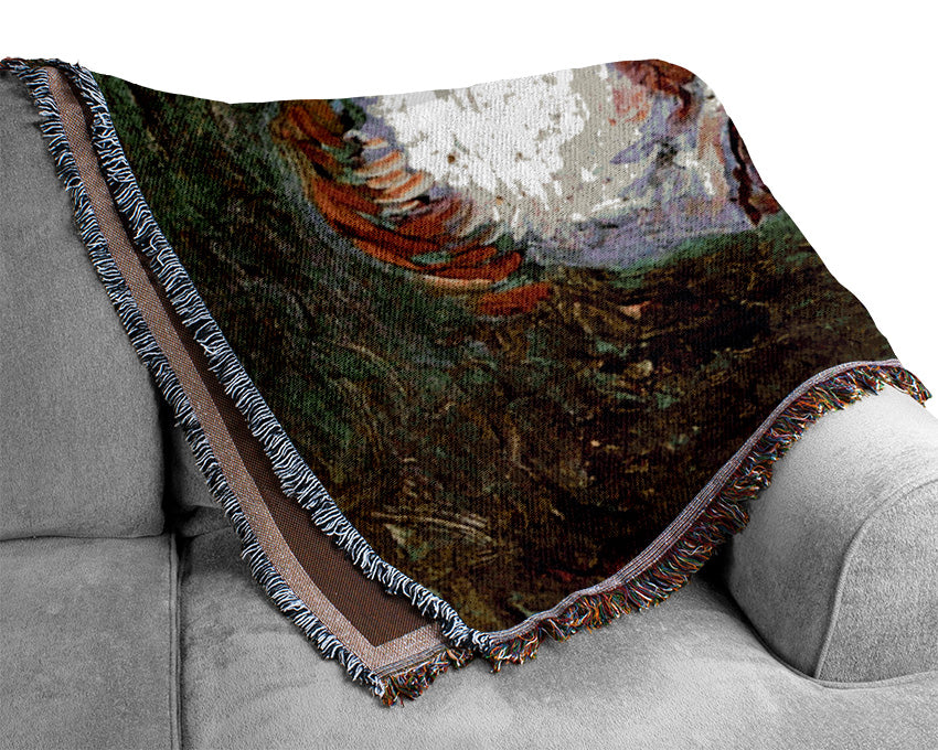 Van Gogh Self Portrait 4 Woven Blanket