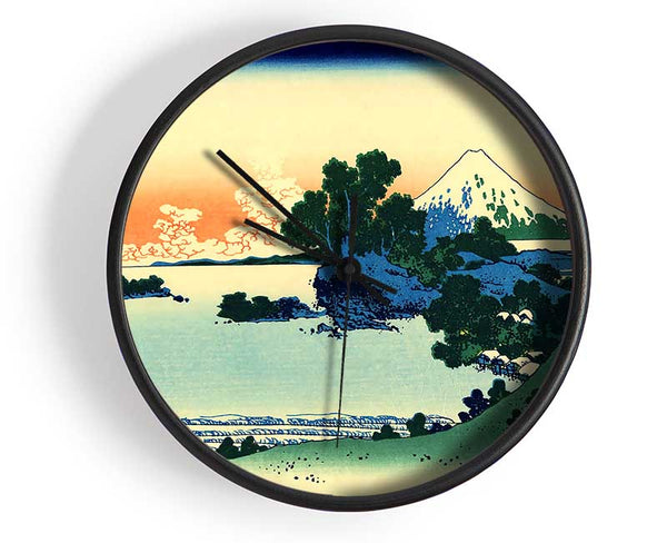 Hokusai Shichiri Beach In Sagami Province Clock - Wallart-Direct UK
