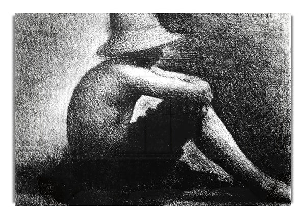 Sitzender Junge mit Strohhut von Seurat