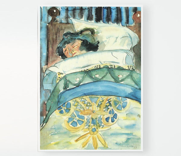 Walter Gramatte Sleeping Girl 2 Print Poster Wall Art