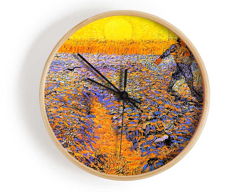 Van Gogh Sower Under The Sun Clock - Wallart-Direct UK