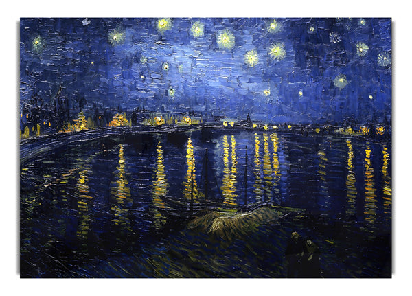 Sternennacht über der Rhone von Van Gogha