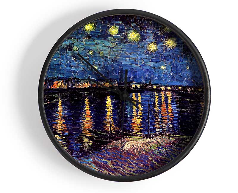 Van Gogh Starry Night Over The Rhone 2 Clock - Wallart-Direct UK