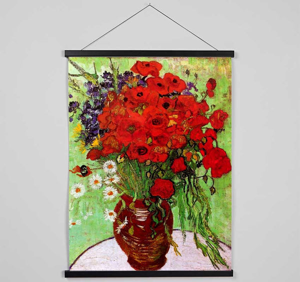 Van Gogh Still Life Red Poppies And Daisies Hanging Poster - Wallart-Direct UK
