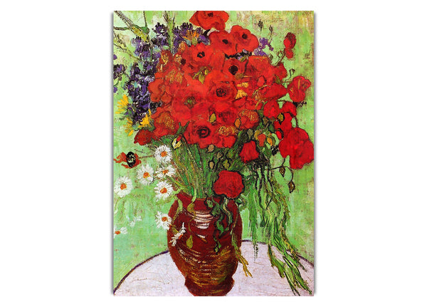 Stillleben mit roten Mohnblumen und Gänseblümchen von Van Gogh