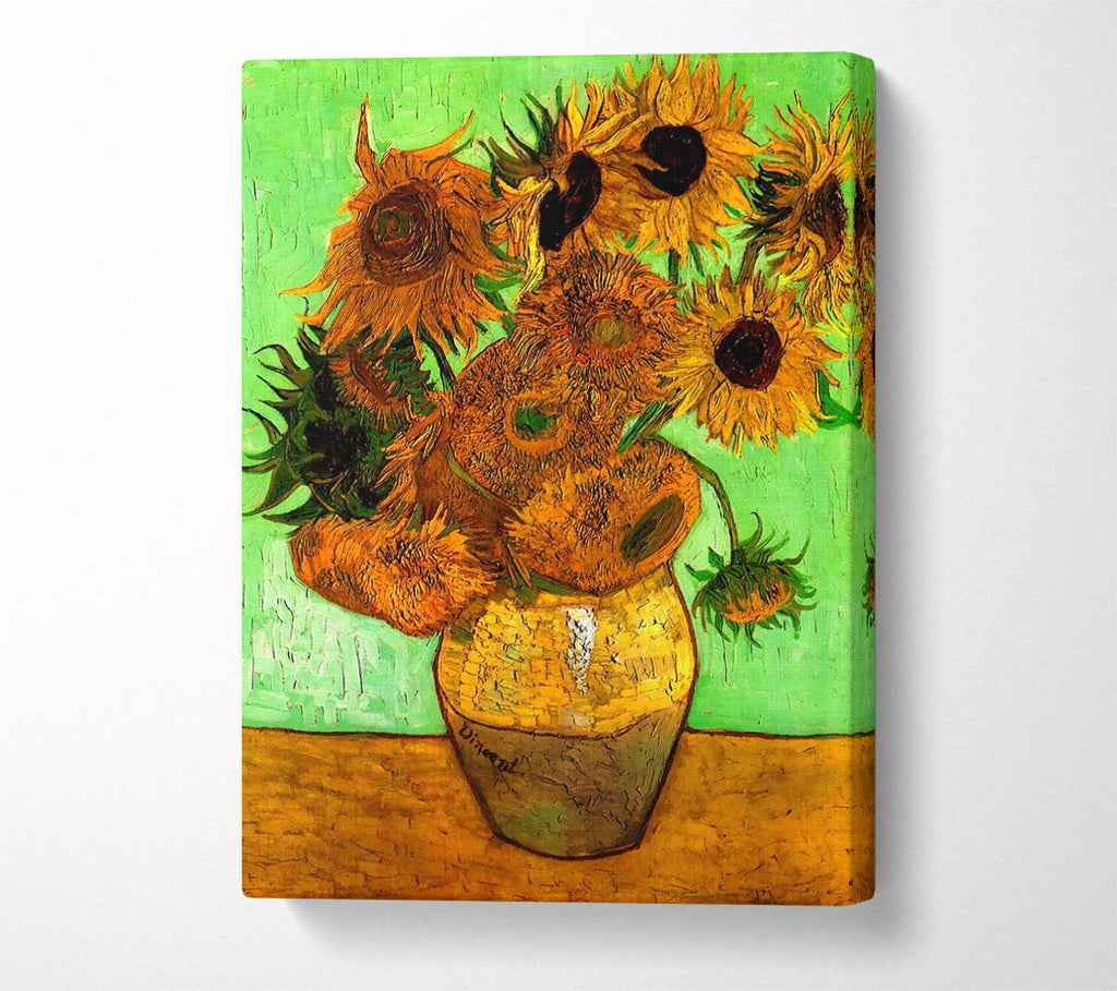 Picture of Van Gogh Still Life Vase With Twelve Sunflowers 2 Canvas Print Wall Art