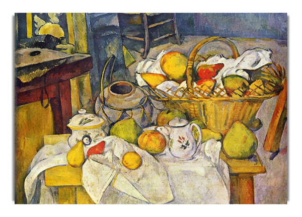 Stillleben mit Obstkorb von Cezanne