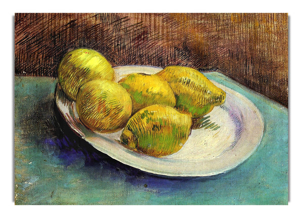 Stillleben mit Zitronen auf einem Teller von Van Gogh