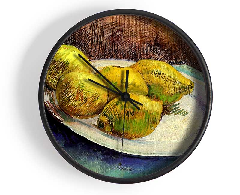 Van Gogh Still Life With Lemons On A Plate Clock - Wallart-Direct UK