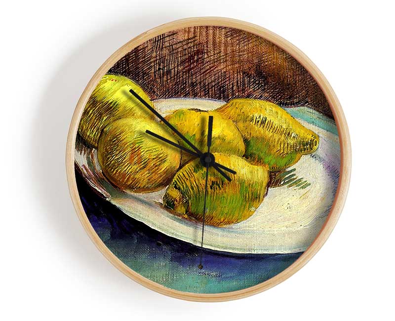 Van Gogh Still Life With Lemons On A Plate Clock - Wallart-Direct UK