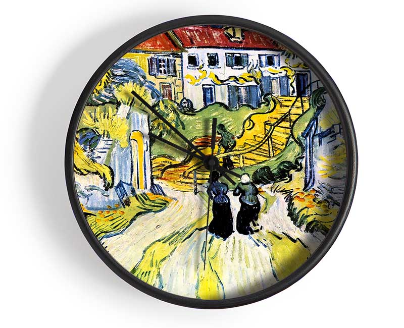 Van Gogh Street And Road In Auver Clock - Wallart-Direct UK