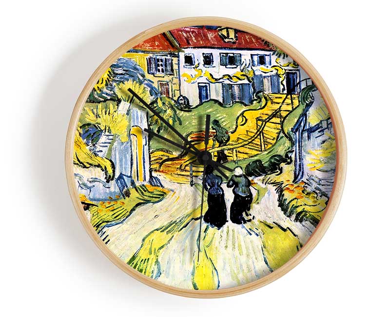 Van Gogh Street And Road In Auver Clock - Wallart-Direct UK