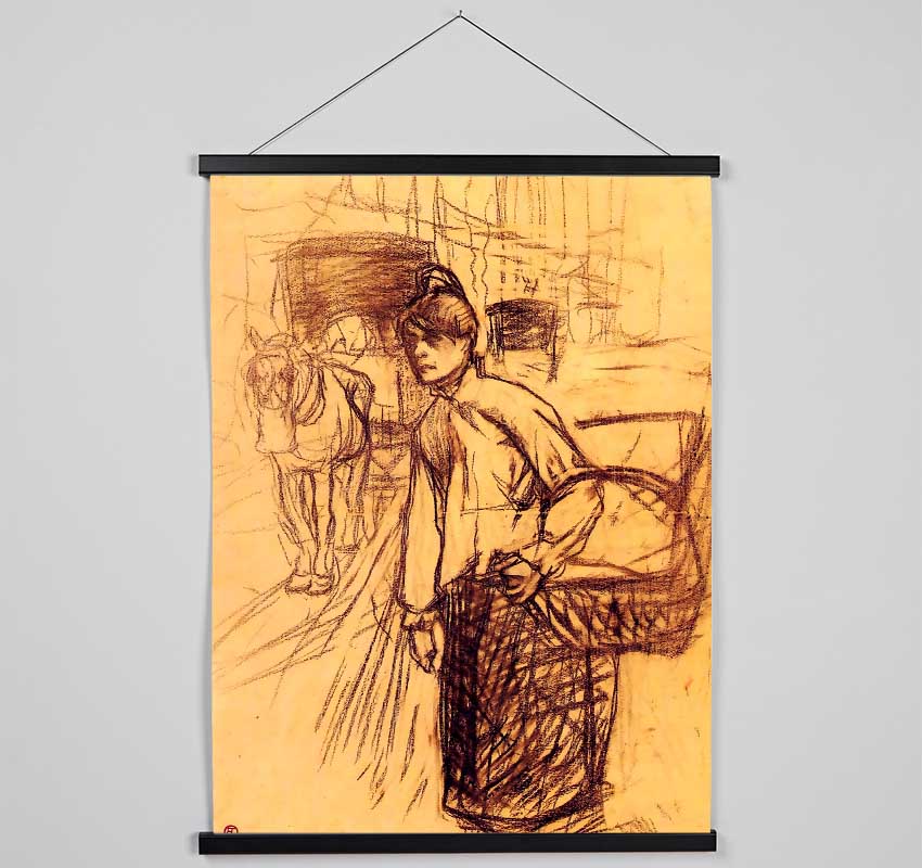 Toulouse Lautrec Study For The Washing Machine Hanging Poster - Wallart-Direct UK