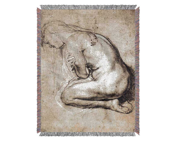 Rubens Study Of Mary Magdalene Woven Blanket