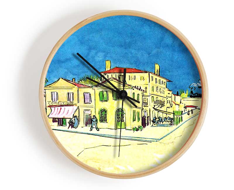 Van Gogh Study On Vincents House In Arles Clock - Wallart-Direct UK