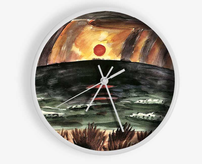 Walter Gramatte Sunset Clock - Wallart-Direct UK