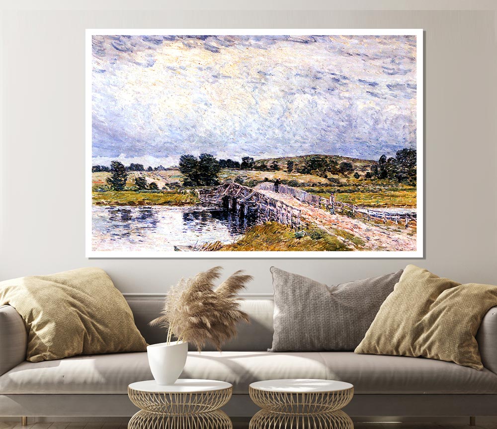 Hassam The Bridge From Old Lyme Print Poster Wall Art