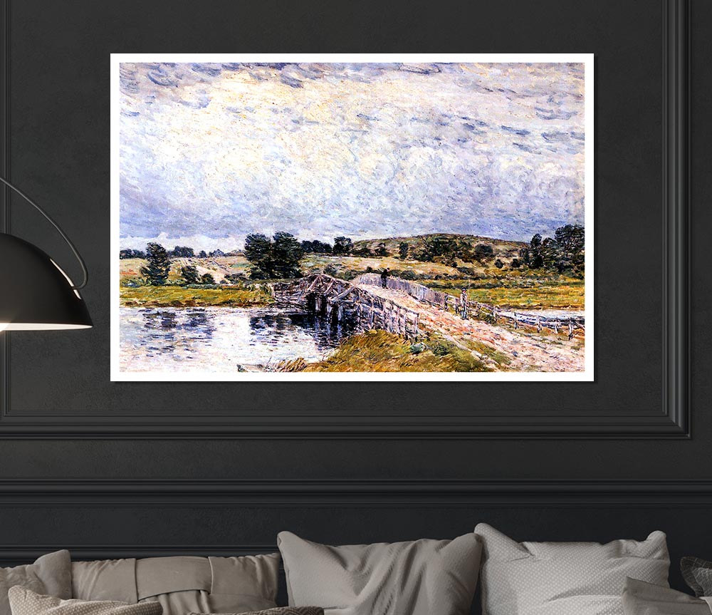 Hassam The Bridge From Old Lyme Print Poster Wall Art