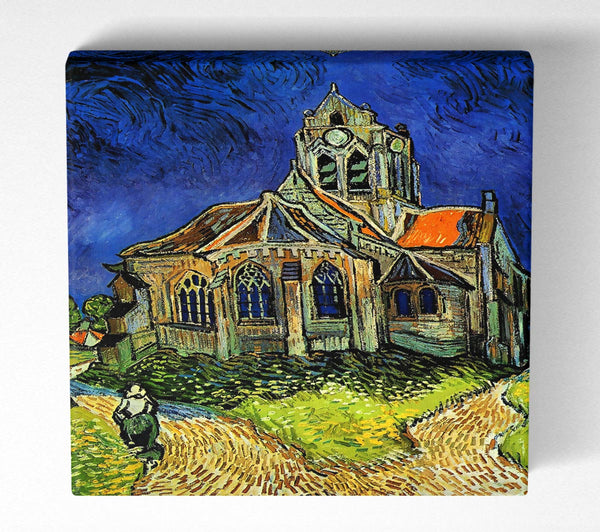 Picture of Van Gogh The Church At Auvers Square Canvas Wall Art